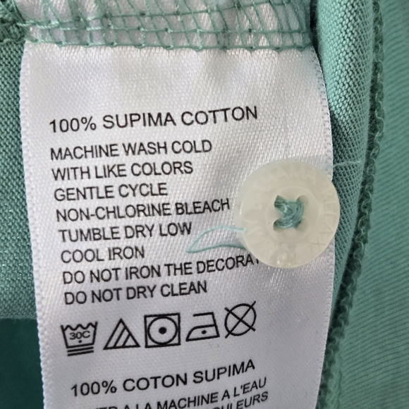 Tommy Bahama 100% Supima Cotton Seafoam Green Short Sleeve Polo Shirt Size Large - Picture 12 of 13